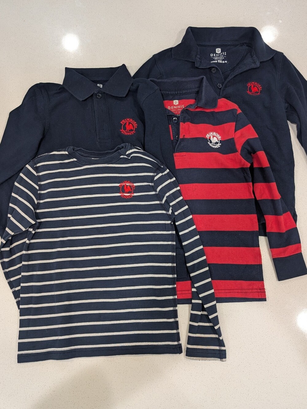 Bundle Of 4 Long Sleeve Primrose Uniform Shirts
